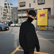 BANGBOY Phiên bản Hàn Quốc của mùa thu đông mẫu thêu áo len cao cổ tiêu chuẩn oversize áo len gió màu rắn nam