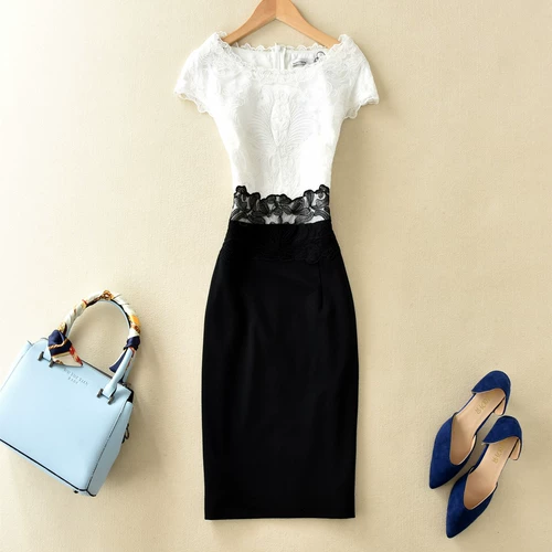 Белая юбка, кружевное летнее платье, летняя длинная летняя одежда, с акцентом на бедрах, коллекция 2021, средней длины