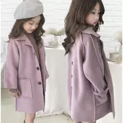 Áo khoác bé gái hai mặt Nicole mùa xuân hè 2019 và trẻ em phiên bản Hàn Quốc của áo gió đại dương trong chiếc áo khoác len dài cho trẻ em lớn - Áo khoác