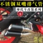 Sửa đổi xe máy Huanglong 600 nhỏ Ninja 350 xe thể thao âm thanh Tianyi Thunder ống xả đôi phổ quát - Ống xả xe máy ống bô xe máy