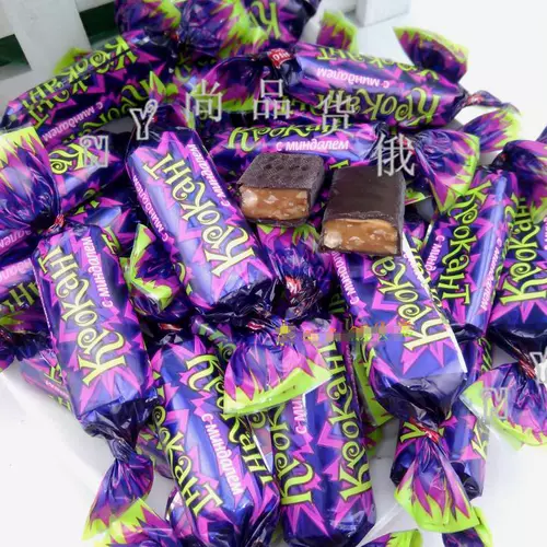 Импортные конфеты русский шоколадный сахар KDV Purple Sugar Cream закуски 250 грамм