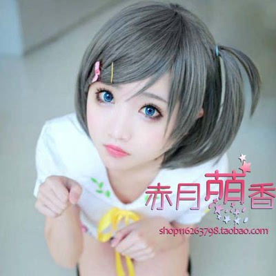 taobao agent Spot Perverted Prince and Non -Smile Cat Bar Moon Moon Beauty Girl Gray Cosplay COSPLAY wig
