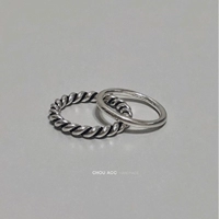 Брендовое дизайнерское кольцо с косичкой, серебро 925 пробы, простой и элегантный дизайн