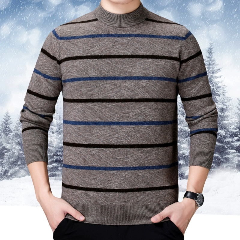 Áo len nam mùa xuân mỏng nam phiên bản Hàn Quốc của áo len cổ tròn áo len rắn áo len nam mùa lanh - Kéo qua