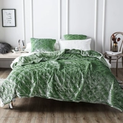 Khăn trải giường bằng vải nhung màu đỏ có giá trị đơn giản là giặt bông thân thiện với da mùa thu và mùa đông đôi ghế sofa chăn đa năng trải giường - Trải giường