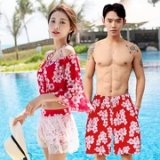 Cặp đôi đồ bơi nữ 2019 mới Hàn Quốc bảo thủ quần mỏng đi biển - Vài đồ bơi