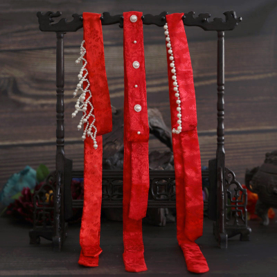 taobao agent Hanfu, headband, red hair accessory, hair rope with tassels