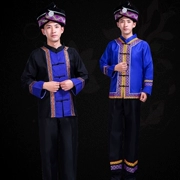 Trang phục khiêu vũ mới Vân Nam Miao nam Quảng Tây biểu diễn quần áo nam giới Quý Châu trang phục biểu diễn thiểu số