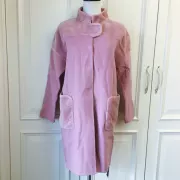 Áo khoác len hai mặt màu hồng Áo khoác len đôi 100% thương hiệu áo khoác nữ - Áo len lót đôi