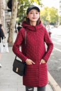 Anta cotton nữ mùa đông mới 2018 Thời trang Hàn Quốc mỏng và linh hoạt dài phần áo khoác mỏng - Quần áo độn bông thể thao
