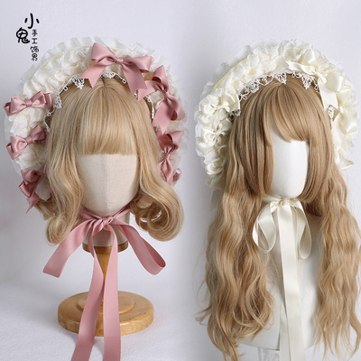 taobao agent Multi -color raw color lolita Hanyang Extreme Straw Hat CLA is elegant lace bow BNT flat hat Ponte