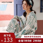 Bộ đồ ngủ gió nữ mùa thu cotton dài tay ngọt ngào có thể mặc kimono Nhật Bản mùa xuân và bộ đồ phục vụ mùa thu cho nữ