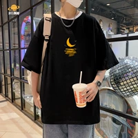 Tide, хлопковая трендовая футболка с коротким рукавом для школьников, в корейском стиле