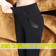 Mùa đông cộng với phân XL quần 200 kg mỡ mm cộng với nhung dày mặc quần legging cạp cao cạp quần