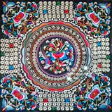 Этнический аксессуар, дизайнерская сумка, с вышивкой, 38×39см