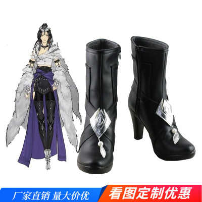 taobao agent Jianwang Sanba Sword Crane Dreaming becomes a female black version of COSPLAY shoes cos shoes to draw