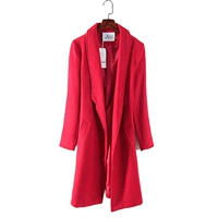 Демисезонный красный пуховик, приталенная длинная модная цветная куртка