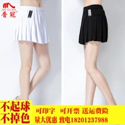 Mùa hè 2019 sản phẩm mới vương miện váy ngắn trung niên kích thước lớn Hàn Quốc váy tennis lụa thể thao váy vuông nhảy quần - Trang phục thể thao
