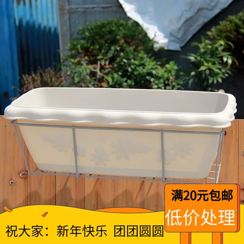 Али ирис Садоводные продукты Железный балкон -стенка с прямоугольным цветочным бассейном