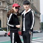 Authentic Yian tuyết mới vài bộ đồ thể thao phù hợp với áo len nam trùm đầu chạy trang phục thể thao cardigan - Thể thao sau