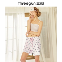 Ba khẩu súng mùa xuân và mùa hè mới của phụ nữ cotton đồ ngủ thoáng khí ren ren phụ nữ quần short nhà - Quần tây quần tây nam