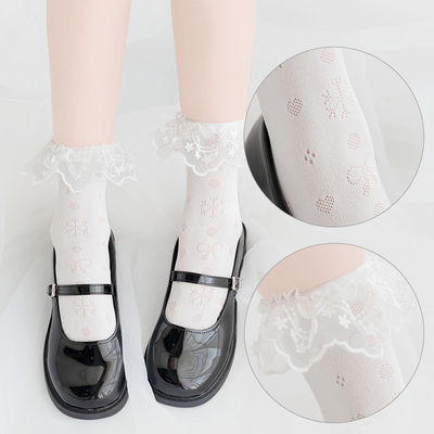 taobao agent Genuine cute lace Japanese socks, lace dress, Lolita style