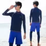 Áo tắm nam tay dài chia ba tay giả quần dài năm quần chống nắng quần lửng ống thở hàn quốc Xuanhai - Nam bơi đầm quần bơi nam shopee