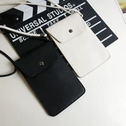 Phiên bản tiếng Hàn của chiếc túi điện thoại bằng da mờ đơn giản retro vai nữ túi Messenger mini túi màn hình lớn ví điện thoại di động - Túi điện thoại