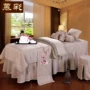 Choi Mu Beauty khăn trải giường denim giả bông phong cách mục vụ đơn giản phong cách châu Âu thẩm mỹ viện điều trị massage chuyên dụng cao cấp - Trang bị tấm ga giường spa đẹp