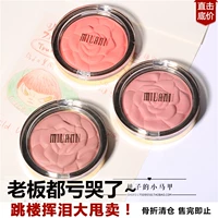 Authentic Milani đắp cánh hoa hồng phấn hồng trang điểm nude tự nhiên tan đỏ phấn rouge 17g K khuyên dùng phấn má etude house