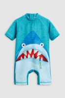 Spot British chính hãng tiếp theo chàng trai kho báu cá mập xanh một mảnh áo tắm nóng mùa xuân quần áo chống nắng nhanh khô quần áo - Đồ bơi trẻ em đồ bơi bé gái