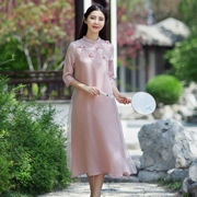 Sufei 2019 hè mới Trung Quốc phong cách thêu retro của phụ nữ cải tiến váy sườn xám và dịch vụ trà lanh - Sản phẩm HOT