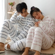 Ấm áp! Nhát thật mềm! Mùa thu và mùa đông dày cashmere đôi ấm mô hình đồ ngủ ấm áp phục vụ nhà phù hợp với nam và nữ