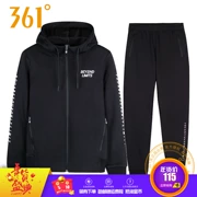 361 áo thể thao cộng với áo khoác nhung nữ 2018 mùa thu 361 độ đan áo len trùm đầu cộng với áo len nhung nữ
