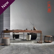Mới Trung Quốc bàn trà gỗ rắn và ghế kết hợp bàn trà phòng trà Zen đồ gỗ óc chó bàn trà gỗ Kung Fu bàn trà tùy chỉnh - Bàn trà
