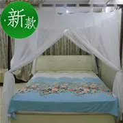 Thời trang vòng một Bao mới Trung Quốc cổ điển Mỹ bốn cột tán giường ramie sợi lưới tùy chỉnh đơn giản làm khóa dính sling - Bed Skirts & Valances