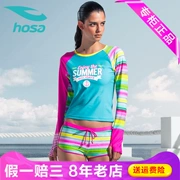 Đồ bơi Hosa hosa Đồ bơi bảo thủ suối nước nóng thu thập kích thước lớn bong bóng nóng mùa xuân nữ chia áo tắm 116111210 - Bộ đồ bơi hai mảnh