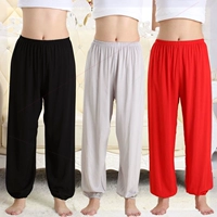 Mùa hè Lantern Quần dài Đàn ông mỏng và Phụ nữ Quần cotton nhân tạo Quần Cotton Cotton Pajama Quần Người lớn Tai Chi Quần Loose - Quần tây do lot nam dep