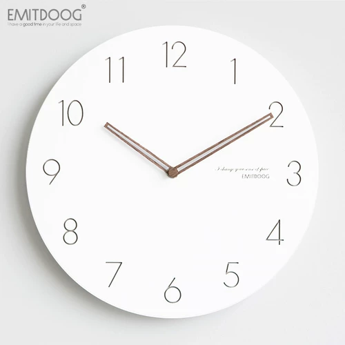 Emitdoog12 дюйма Nordic Watch Living Room Современная простая креативная спальня для спальни, мебель европейская стиль висящие часы молчание