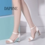 Daphne Daphne 16 quầy mới đích thực sọc cao gót dày khóa dép nữ 1016303123 dép sandal nữ