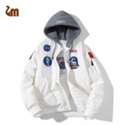 mYes Makino Mori đồng thương hiệu áo khoác bay phi hành gia hợp thời trang dành cho nam và nữ cặp đôi xuân thu đông áo khoác cotton Áo khoác NASA