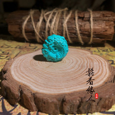 Ювелирные камни 优化绿松石高瓷优松石手串项链配件精工盘龙扣吊坠背云面包圈卡子