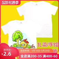 Детская белая футболка для раннего возраста на день матери, ручная роспись, короткий рукав, семейный стиль