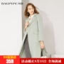 Bagpipe 2019 mùa xuân mới của phụ nữ áo khoác hai mặt đích thực trong chiếc áo khoác len dài Slim - Trung bình và dài Coat áo gió
