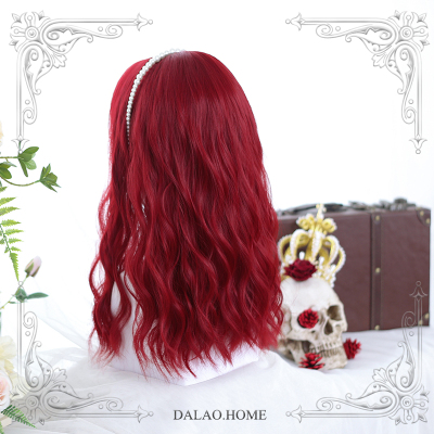 taobao agent Curly wig, Lolita style, with gem, mid length