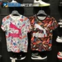 PUMA Hummer tay áo ngắn nữ 19 mùa hè cổ tròn in graffiti thể thao giản dị nửa tay áo thun 579033-51-39 - Áo phông thể thao áo phông lining nam chính hãng