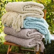 Tinh khiết len ​​acrylic mùa thu và mùa đông ins cuối chăn giường thảm auf Leah giải trí chăn len giường và bữa sáng đi xe thảm - Ném / Chăn