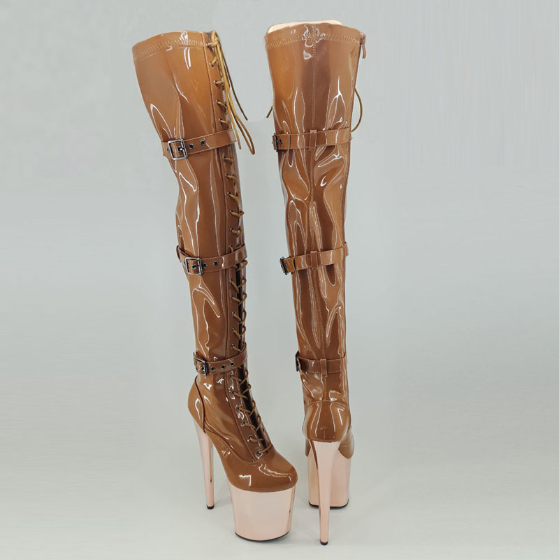 LEECABE ULTRA -HIGH HEEL SHOW BOOTS  ÷   AMERICAN CATWALK BOOTS AUTUMN AND WINTER MODELS 5D