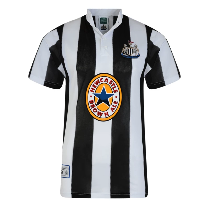 Холодный редкий футбол England Newcaser United Genuine Retro Refined Short Sleeve Jersey 96 Ретро рубашка