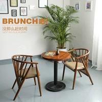 Ghế ăn Bắc Âu Nhật Bản bàn ghế cafe gỗ rắn đơn giản nhà hàng giản dị đơn ghế kết hợp đàm phán sáng tạo đồ nội thất - Bộ đồ nội thất kệ tivi
